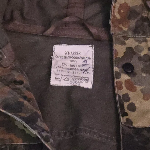 Camouflage Military Field Jacket Size 2XL In Great Condition German Military. - Picture 2 of 8